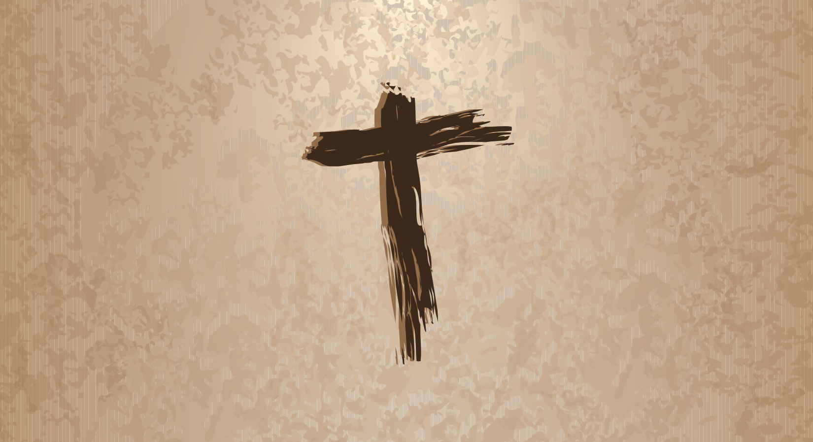 Image of a smudged cross that looks like it was drawn with ash.