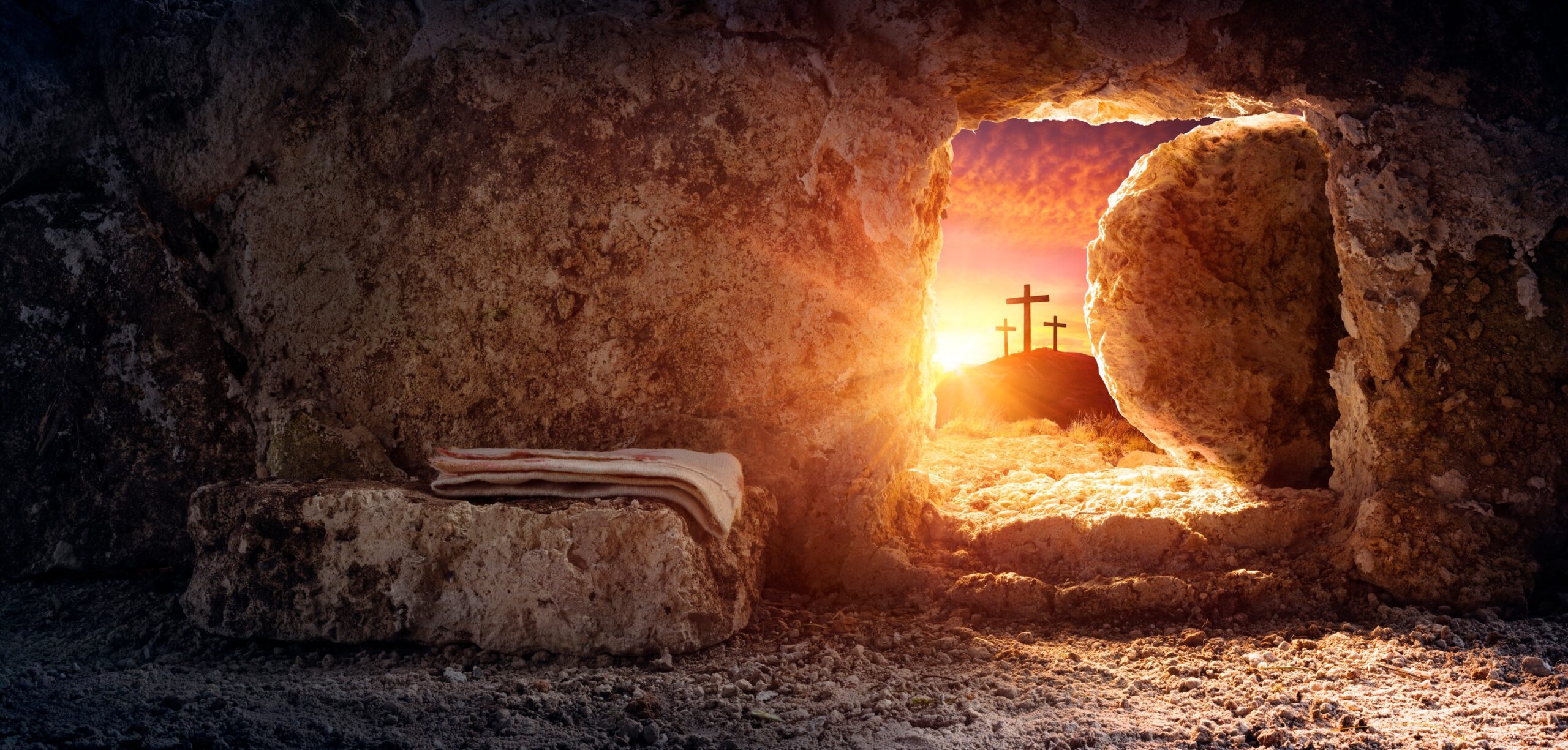 Image from inside of the empty tomb on Easter Sunday.