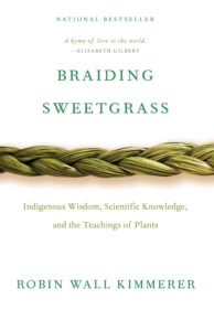 Photograph of the cover of Braiding Sweetgrass.